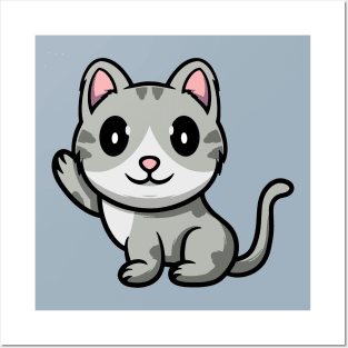 Cute Cat Smiling Posters and Art